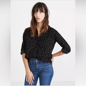 Madewell Oversized Ex-Boyfriend Shirt Mini Floral. SZ-Medium